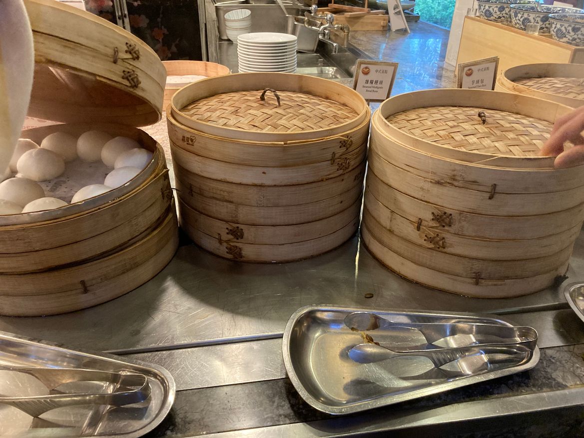 桂冠自助餐 早餐 包子饅頭